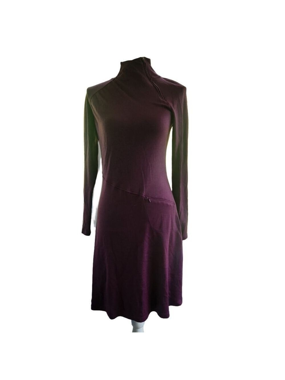 Athleta Purple wool blend longline sweater dress size Small 880254 Athletic - Picture 3 of 11